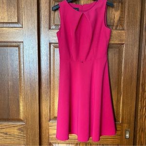AB Studio Fuchsia Pink Fit and Flare Sleeveless Dress